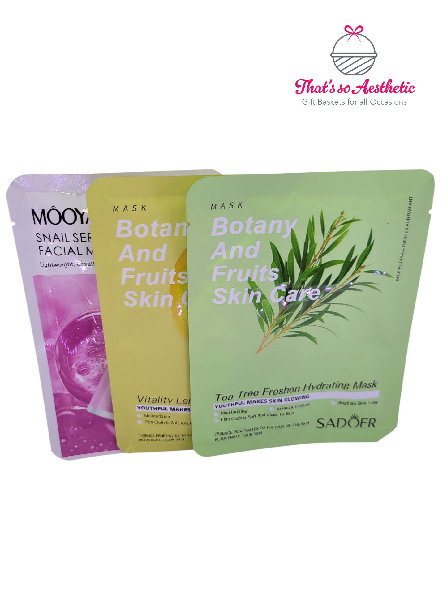 "Glow up your basket!" Pop in an extra face mask for some extra pampering.